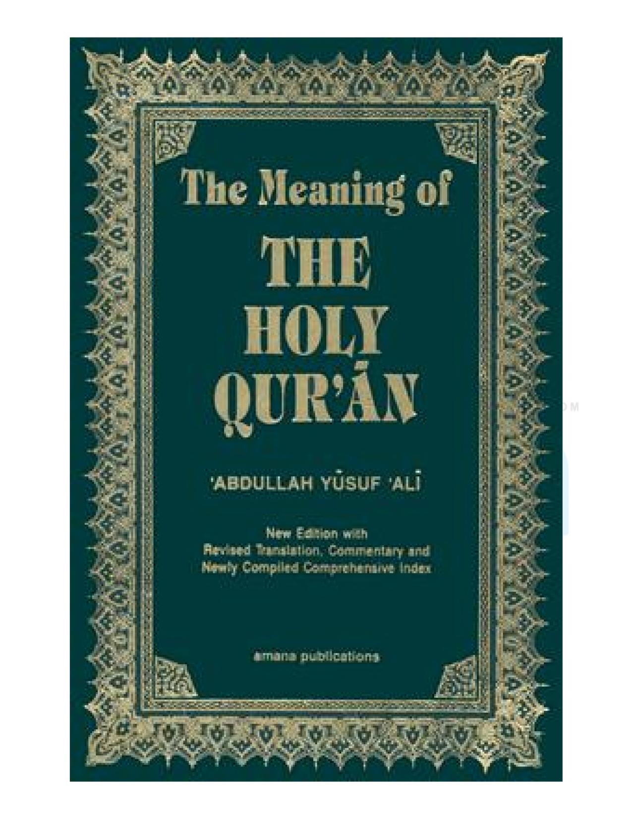 abdullah yusuf ali quran pdf free download